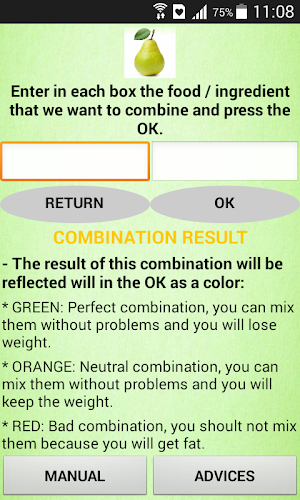 Dissociated diet - Food combin Screenshot 0