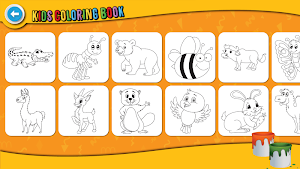 Kids Coloring Book : Cute Animals Coloring Pages Screenshot 1