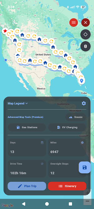 RoadTripPlanner Screenshot 2