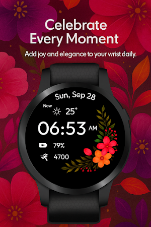 Colorful Floral WatchFace Screenshot 1