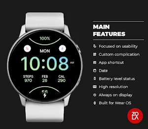Sporty Daylight Watch Face Screenshot 1