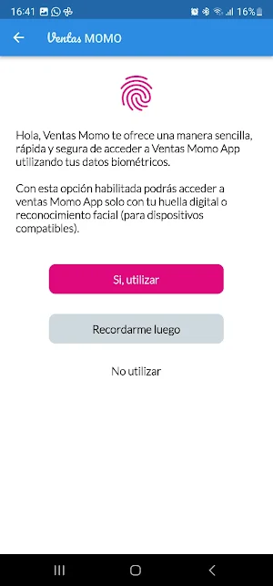 Ventas Momo Personal Screenshot 2