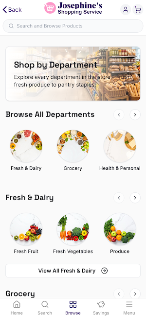 Josephine's Shopping Service Screenshot 1