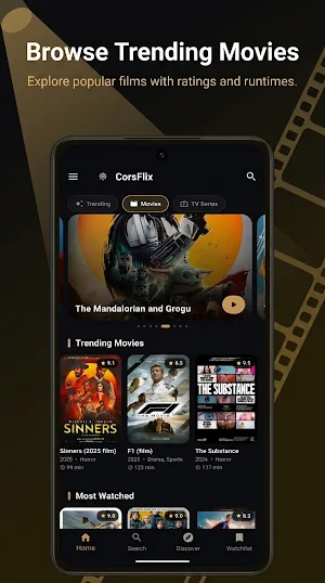 CorsFlix: Movies & TV Tracker Screenshot 1