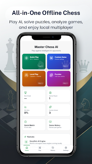 Chess Offline: AI & Puzzles Screenshot 0