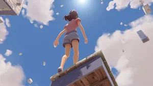 3D runner in sky - go only up! Screenshot 0