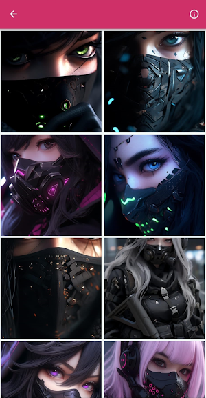 Girl Mask Wallpapers Screenshot 2