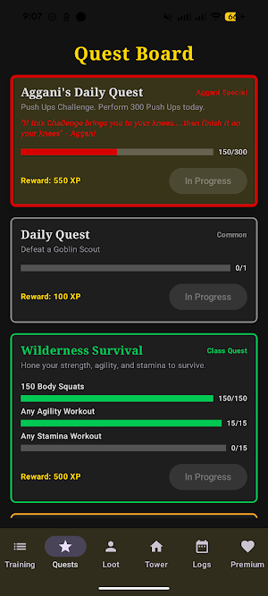 Fitness RPG: Tower of Aggani Screenshot 2