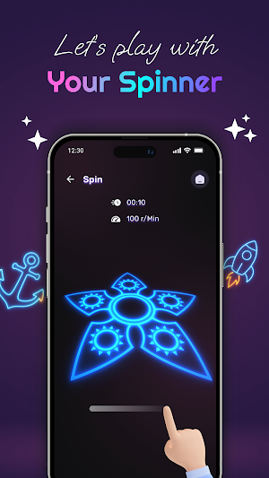 Magic Finger Glow Spinner Art Screenshot 3