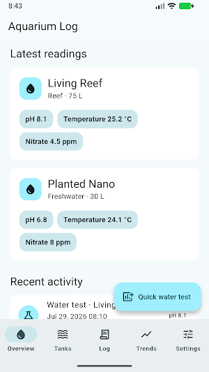 Aquarium Log Screenshot 0