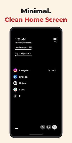 Minimal: Detox Home Launcher Screenshot 0