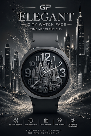 GP Elegant City Watch Face Screenshot 3