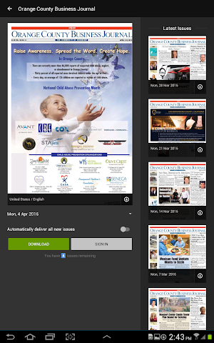 Orange County Business Journal Screenshot 1