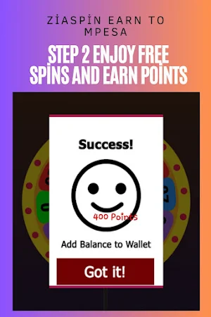 Zia-Lucky Spin to M-PESA Screenshot 1