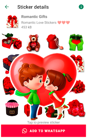 Romantic Love stickers Screenshot 0