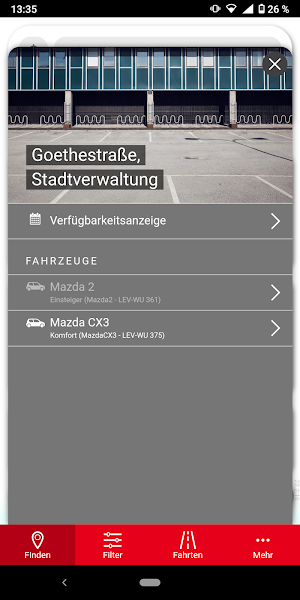 wupsiCar - Carsharing Screenshot 2