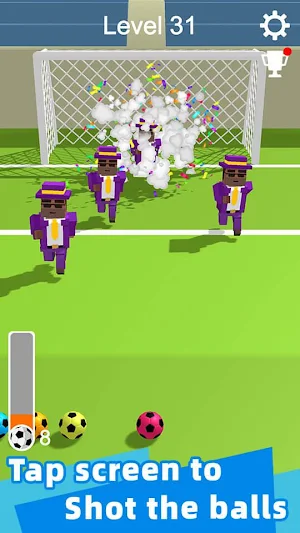 Straight Strike - 3D soccer shot game Screenshot 0