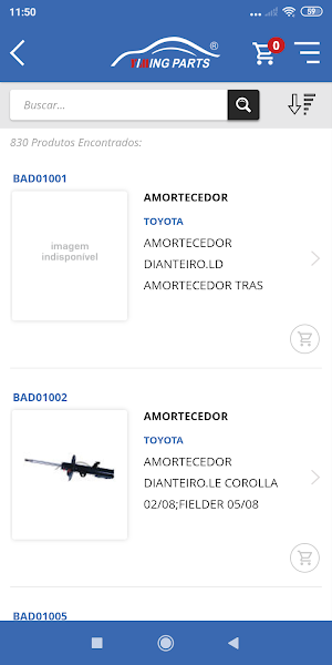 Yiming Parts - Catálogo Screenshot 2