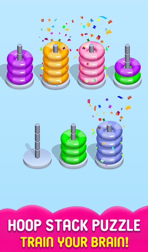 Hoop Sort Stack Puzzle - Color Sort - Stack Sort Screenshot 1
