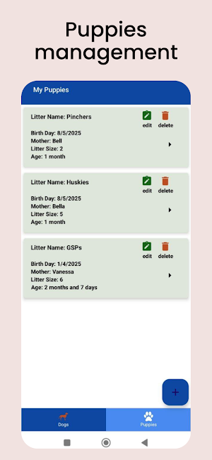 Dog Breeding App Screenshot 2