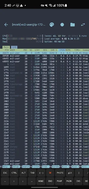 Crabby Shell SSH Screenshot 1