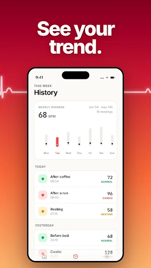 Pulsometr - Heart Rate Monitor Screenshot 3
