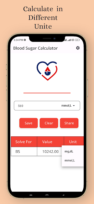 Blood Sugar Calculator Screenshot 2