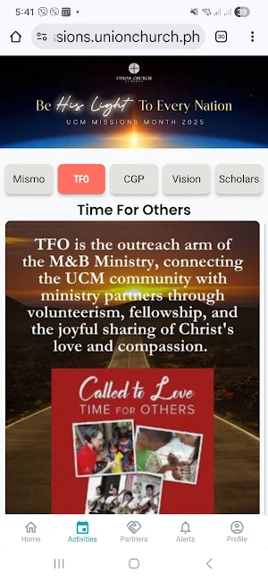 UCM Missions & Benevolence Screenshot 0