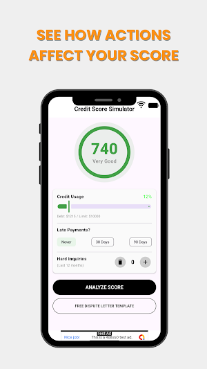 Credit Score & Dispute Letter Screenshot 2