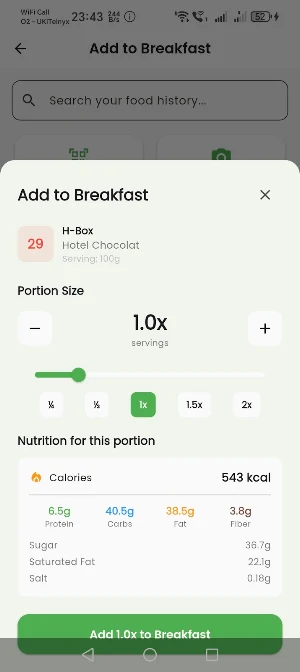 Food Score Screenshot 3