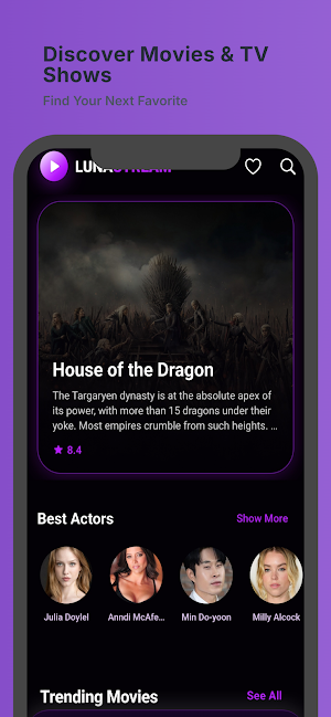 LunaStream - Movies & TV shows Screenshot 1