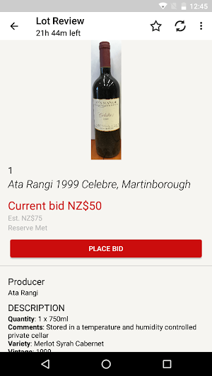 Fitzgerald Wine Auctions Screenshot 2