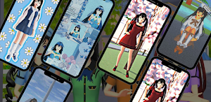 Wallpaper Sakura School Cute Screenshot 1