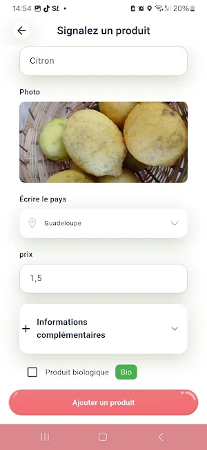 Signyalé : prix des courses Screenshot 2
