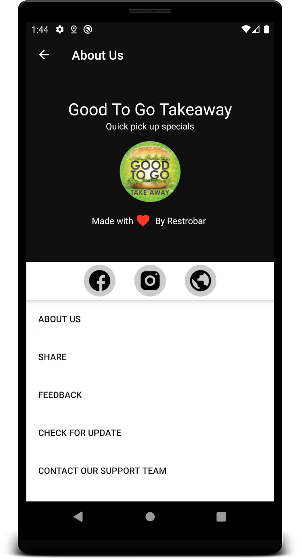 Good To Go Takeaway Screenshot 2