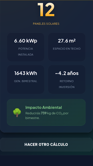 Calculadora Solar para CFE MX Screenshot 1