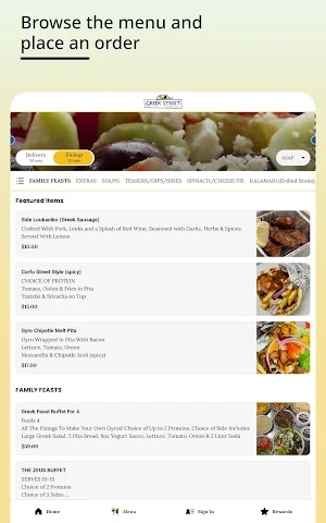 Greek Street App Screenshot 1