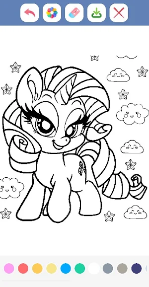 Cute Pony Coloring Book Screenshot 2
