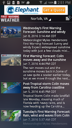 WTKR Weather Screenshot 3