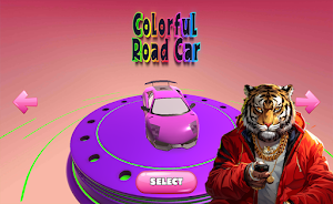 Colorful Road Car Game Screenshot 0