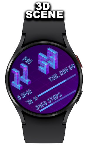 SageHuz 3D Cube Watch Face Screenshot 0