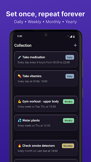 Recurli - Recurring Reminders Screenshot 2