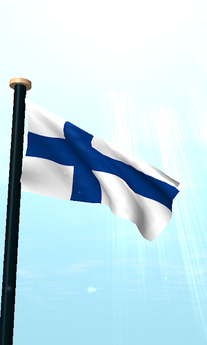 Finland Flag 3D Free Wallpaper Screenshot 1