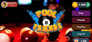 Pool Friends -8 Ball Multiplayer-Billiards-Snooker Screenshot 1