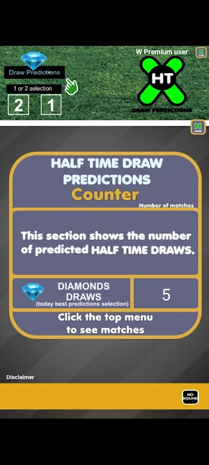 Half time Draw predictions Screenshot 1