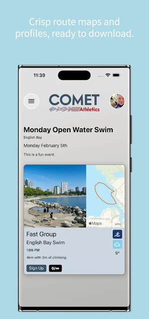 Comet Athletics Screenshot 2