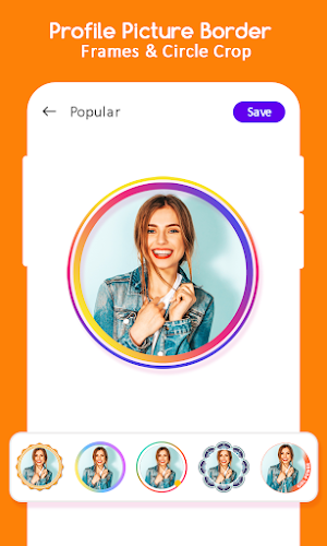 Profile Picture Border : Frames & Circle Crop Screenshot 1