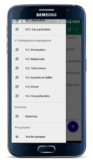 Grammaire Cours et Exercices (sans internet) Screenshot 3