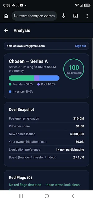 TermSheet Pro: Cap Table & VC Screenshot 3