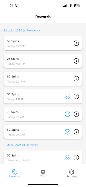 Spin Master Lite - CF Spins Screenshot 1